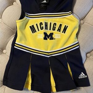 Adidas Kids Michigan Cheerleader Dress - Navy and Yellow Wolverines